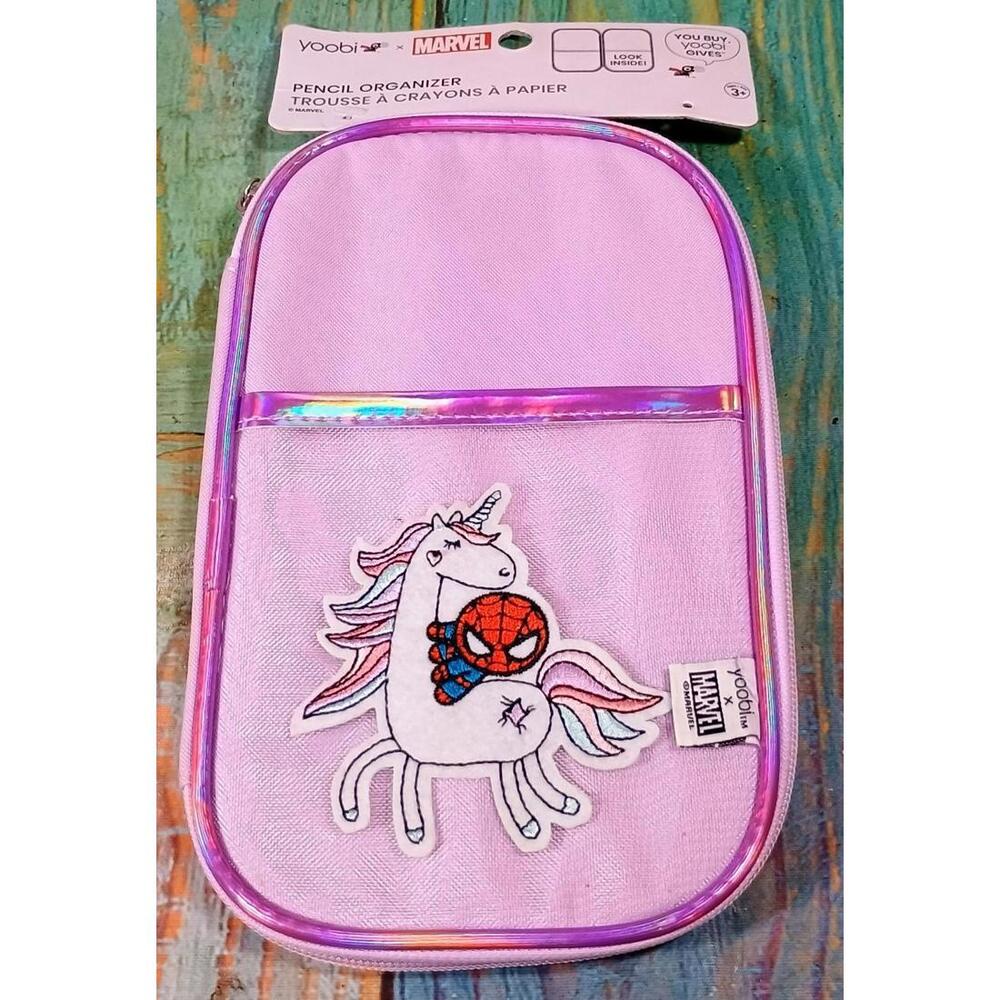 Yoobi Marvel Unicorn Spiderman Pencil‎ Organizer Case